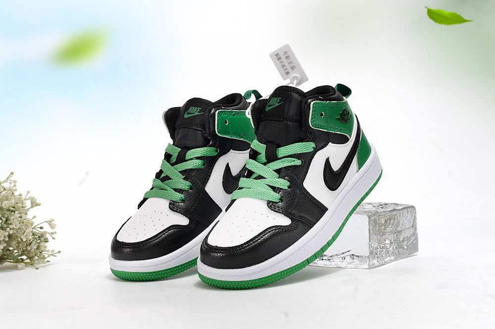 Baby Shoes Jordan Mid 1 Green and Black