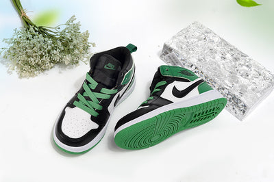 Baby Shoes Jordan Mid 1 Green and Black