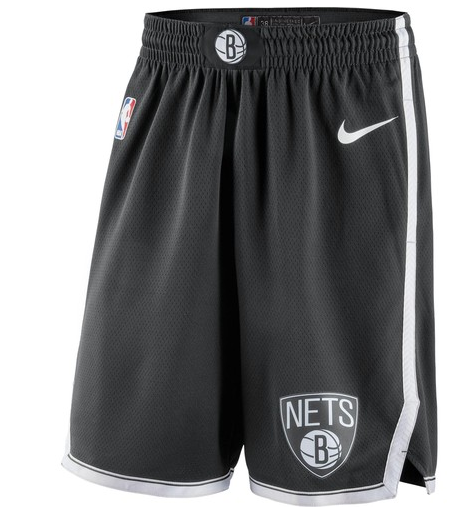 Brooklyn Nets Shorts Schwarz Weiß
