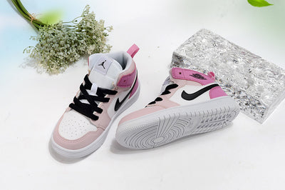 Baby Shoes Jordan Mid 1 Pink and Liliac