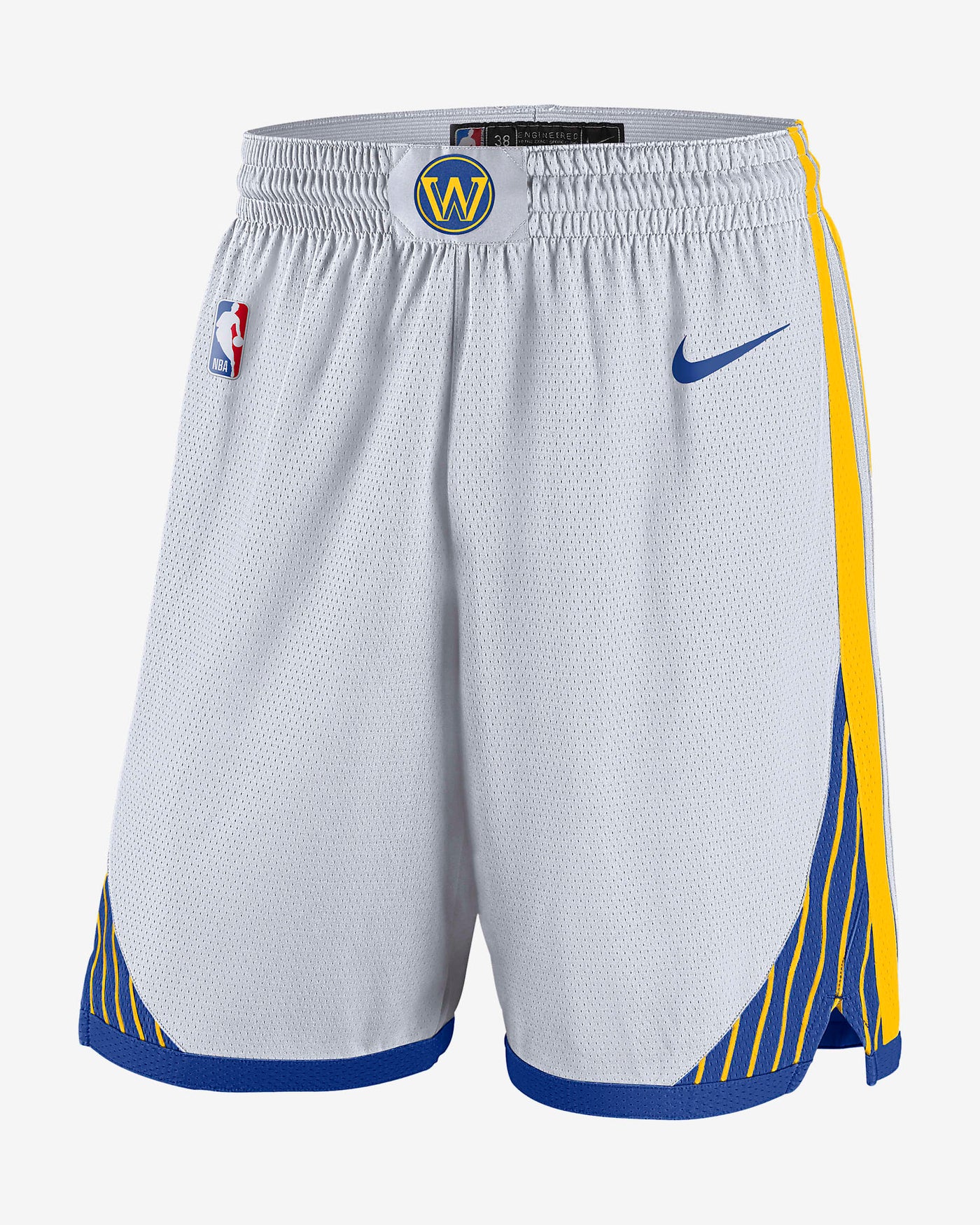 Shorts der Golden State Warriors in Weiß